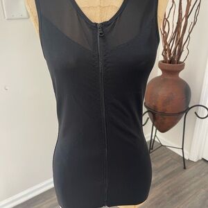 Zerobodys  Performance Sliming Black Shape-Wear Zipper Front Size M